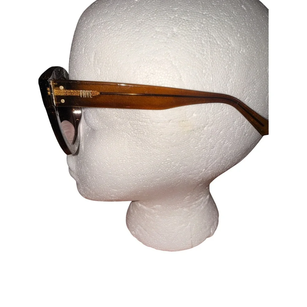Boho Festival Beach Frye‎ Oversize Sunglasses Amber Brown Square Cat Eye